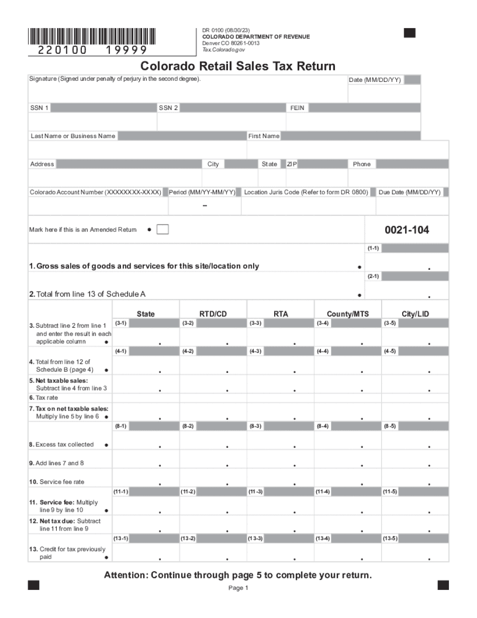 Colorado Retail Sales Tax