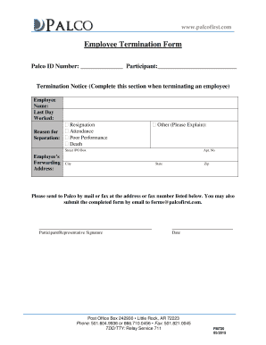 Employee Termination Form