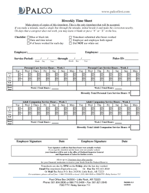 Biweekly Time Sheet