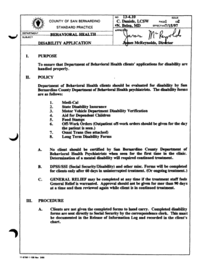 Disability Application Form