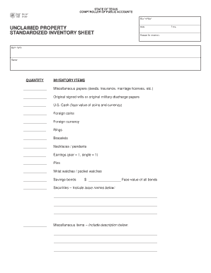 Pantry inventory printable - safe form