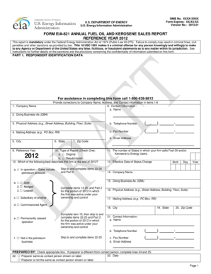 EIA-821 Annual Fuel Oil and Kerosene Sales Report