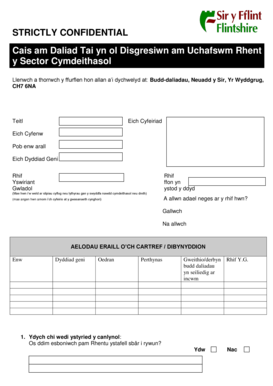 Welsh Social Sector Maximum Rent Discretionary Housing Benefit Application