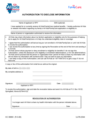 Authorization to Disclose Information