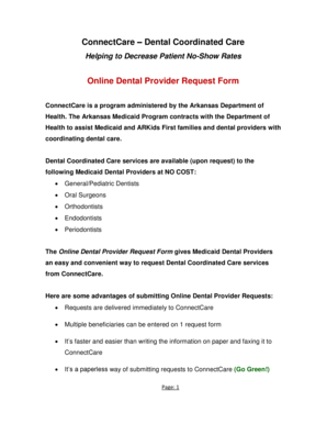 Arkansas Medicaid Dental Provider Request Form