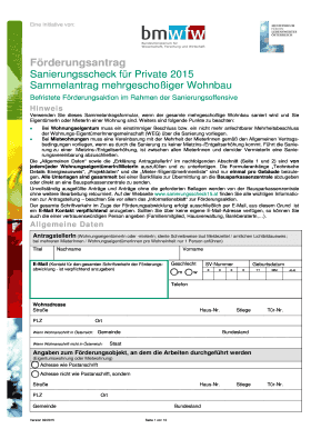 Sanierungsscheck für Private 2015