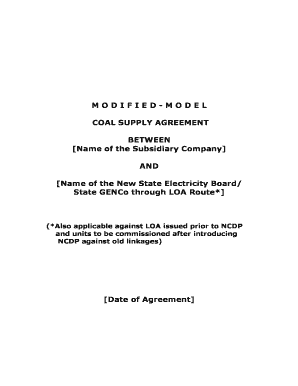 COAL SUPPLY AGREEMENT - mcl gov