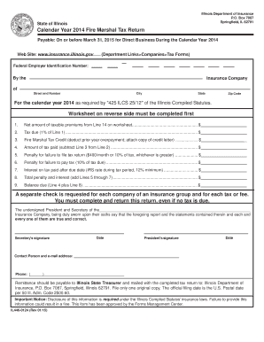 Illinois Fire Marshal Tax Return