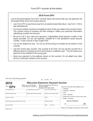 2010 Wisconsin Electronic Payment Voucher