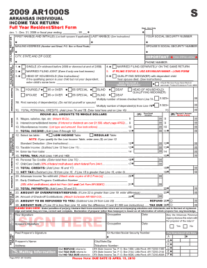 Arkansas Individual Income Tax Return