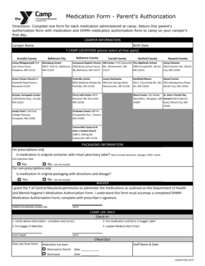 Medication Authorization Form
