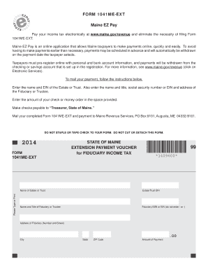 Maine Fiduciary Income Tax Extension Payment Voucher