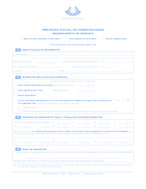 Requerimento de Subsídio de Parentalidade