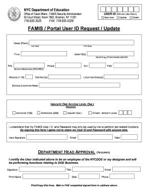 Ny famis id form