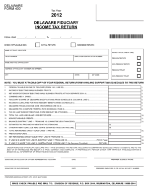 Delaware Fiduciary Income Tax Return
