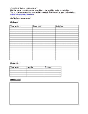 Weight Loss Journal