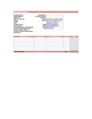 District of Columbia Purchase Order Form