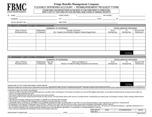 FSA Reimbursement Request Form