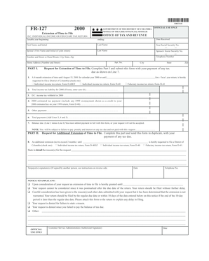 DC Tax Extension Request Form