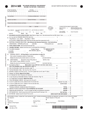 Delaware Non-Resident Tax Form 200-02