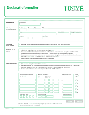 Declaratieformulier