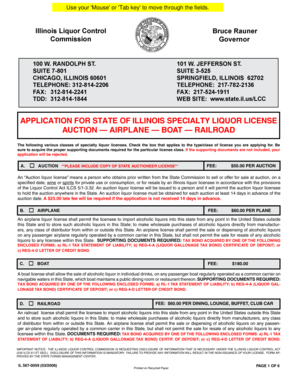 Illinois Specialty Liquor License Application