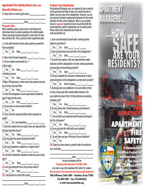 Apartment Fire Safety Checklist
