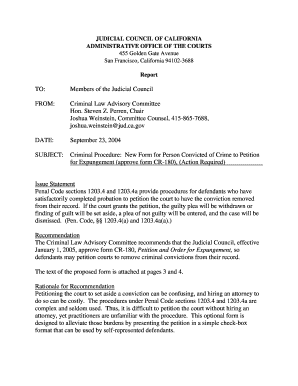 California Expungement Petition Form CR-180