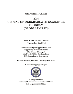 Global Undergraduate Exchange Program Application Form