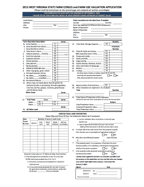 West Virginia Farm Use Valuation Application