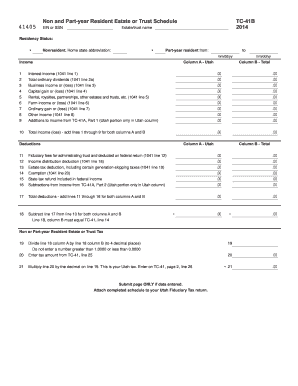 Utah Estate Trust Income Tax Form