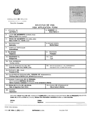Solicitud de Visa