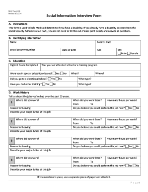 Medicaid Disability Determination Form