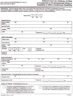 Referral Form for Children At-Risk