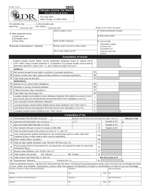 Louisiana Fiduciary Income Tax Return