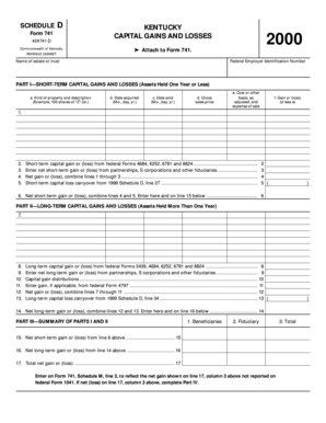 Kentucky Schedule D Form 741