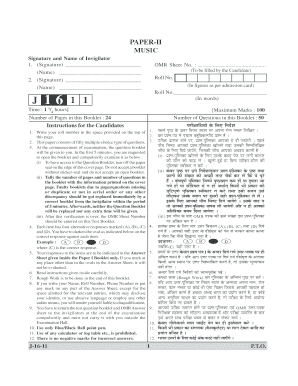 Music Examination Form