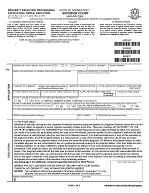 Connecticut Property Execution Application