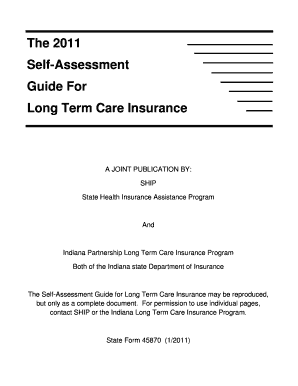 Self-Assessment Guide for Long Term Care Insurance