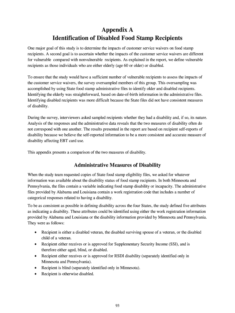 Fillable Online ers usda Effects of EBT Customer Service Waivers on