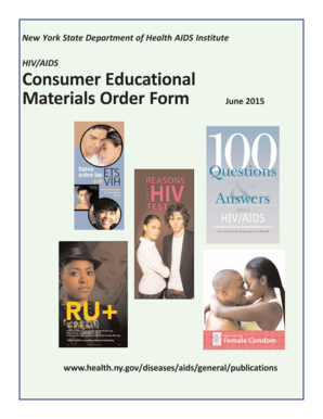 New York HIV/AIDS Educational Materials Order Form