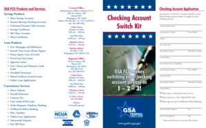 GSA FCU Checking Account Application