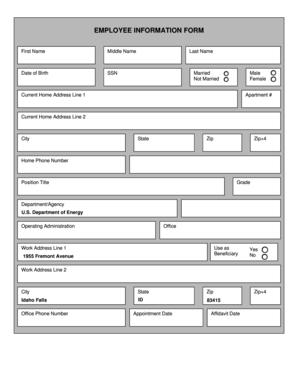 Employee Information Form