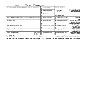 Form 1099-DIV Dividend Income Tax Form