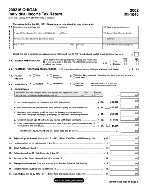 Michigan Individual Income Tax Return