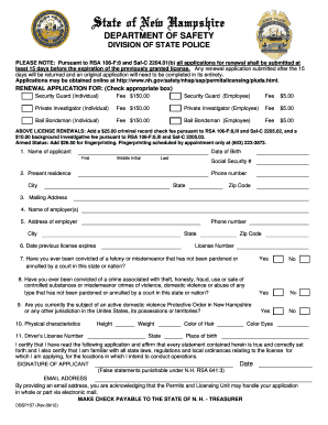 New Hampshire License Renewal Application