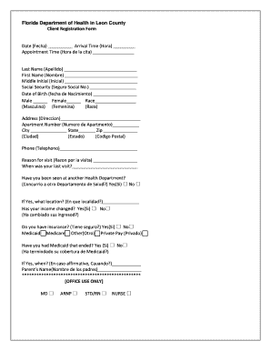 Florida Client Registration Form