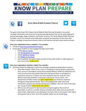 Social Media & Web Planning Template