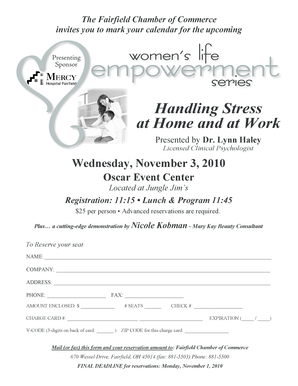 Womens Lunch Flyer - Fairfield Chamber of Commerce