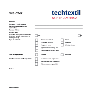 Job Application Form